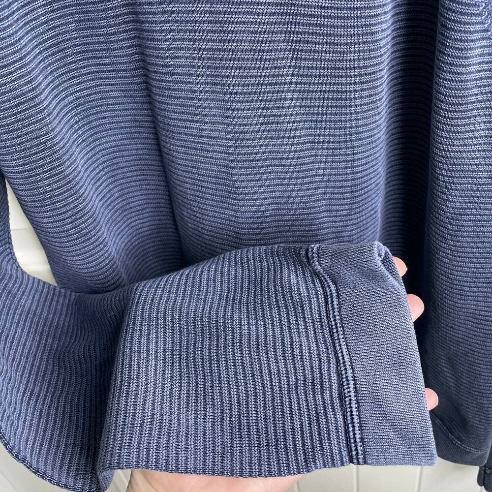 Tommy Bahama Relax Blue Knit 1/4 Zip Pullover Sweater Cotton Men's Large - Picture 4 of 12